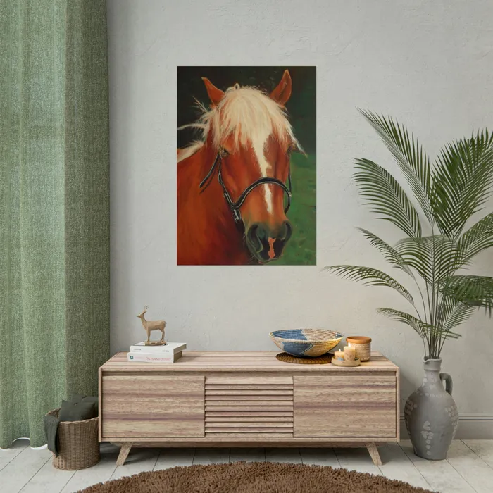 Earrings Portraits by NC Rolled Posters Brown Horse Art Poster