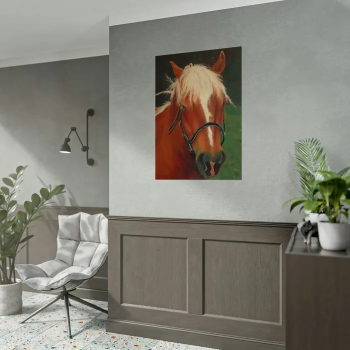 Earrings Portraits by NC Rolled Posters Brown Horse Art Poster