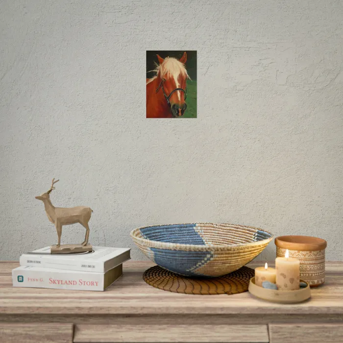 Earrings Portraits by NC Rolled Posters Brown Horse Art Poster