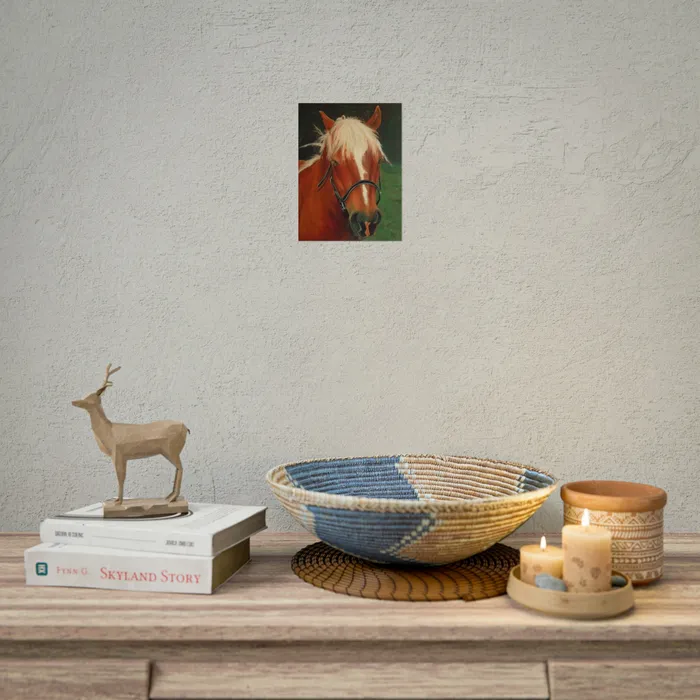 Earrings Portraits by NC Rolled Posters Brown Horse Art Poster