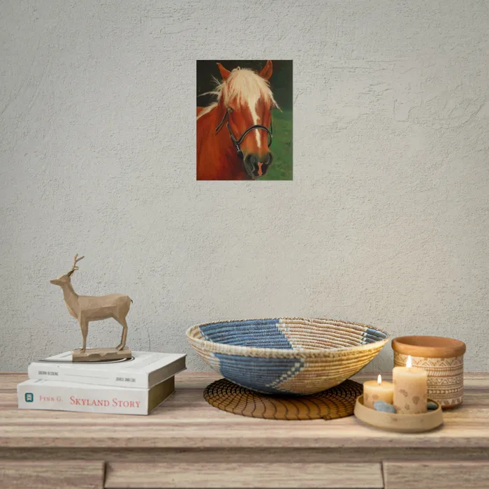 Earrings Portraits by NC Rolled Posters Brown Horse Art Poster