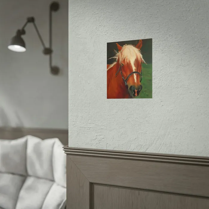 Earrings Portraits by NC Rolled Posters Brown Horse Art Poster