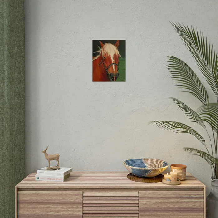 Earrings Portraits by NC Rolled Posters Brown Horse Art Poster
