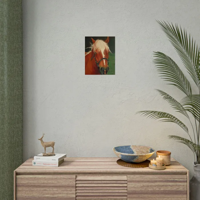 Earrings Portraits by NC Rolled Posters Brown Horse Art Poster