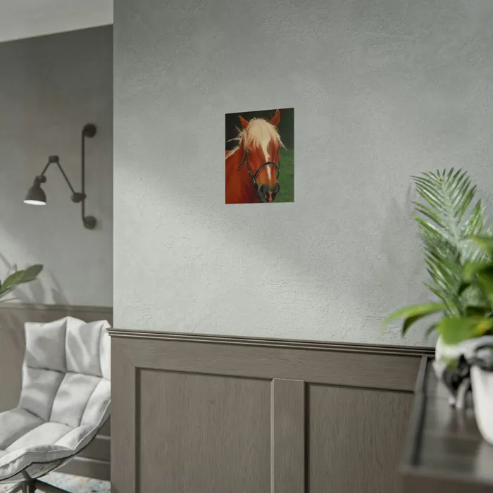 Earrings Portraits by NC Rolled Posters Brown Horse Art Poster