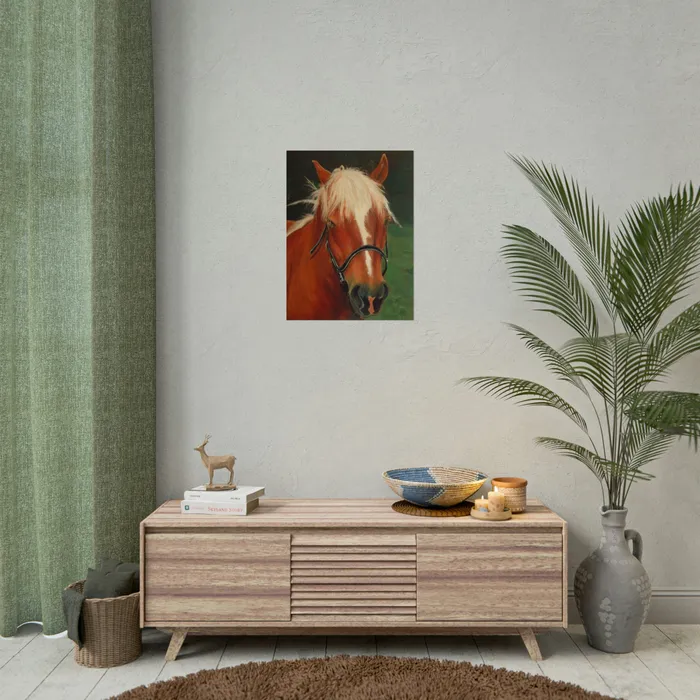 Earrings Portraits by NC Rolled Posters Brown Horse Art Poster