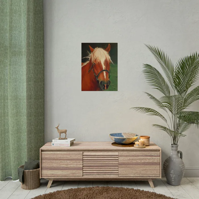Earrings Portraits by NC Rolled Posters Brown Horse Art Poster