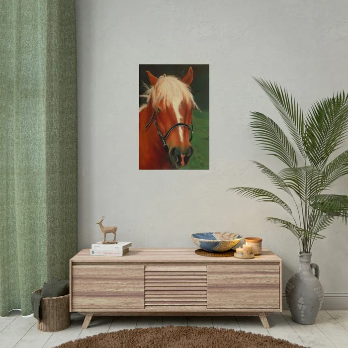 Earrings Portraits by NC Rolled Posters Brown Horse Art Poster