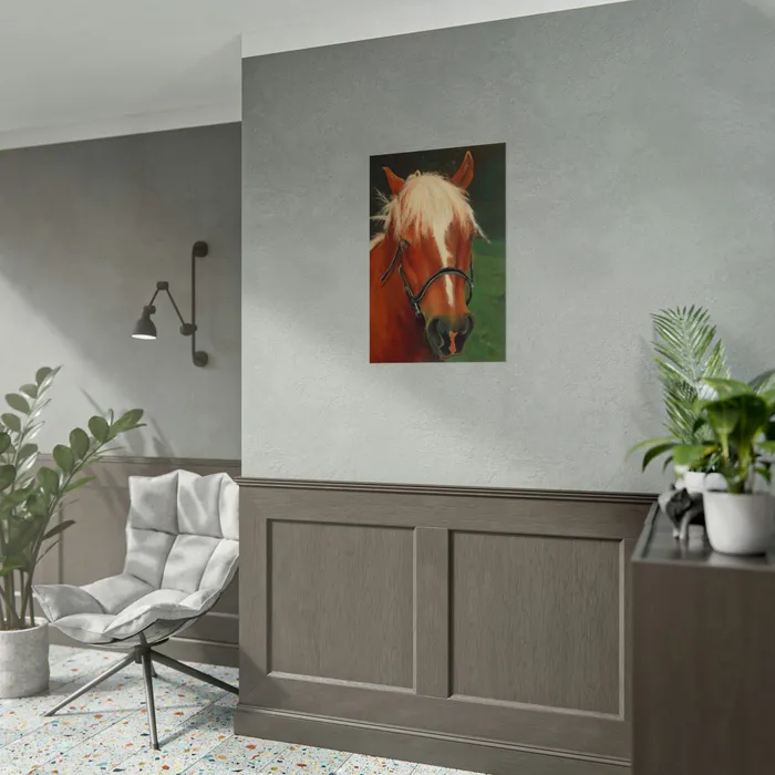 Earrings Portraits by NC Rolled Posters Brown Horse Art Poster