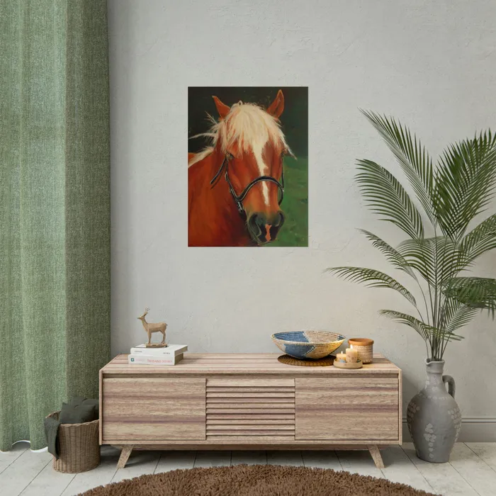 Earrings Portraits by NC Rolled Posters Brown Horse Art Poster