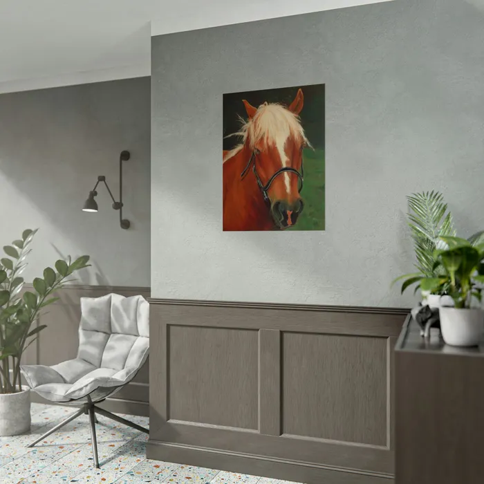 Earrings Portraits by NC Rolled Posters Brown Horse Art Poster