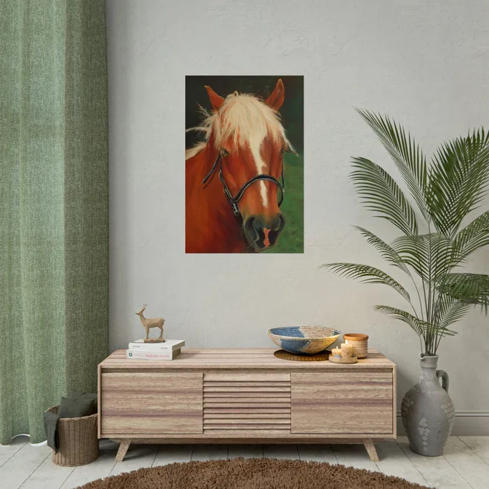 Earrings Portraits by NC Rolled Posters Brown Horse Art Poster