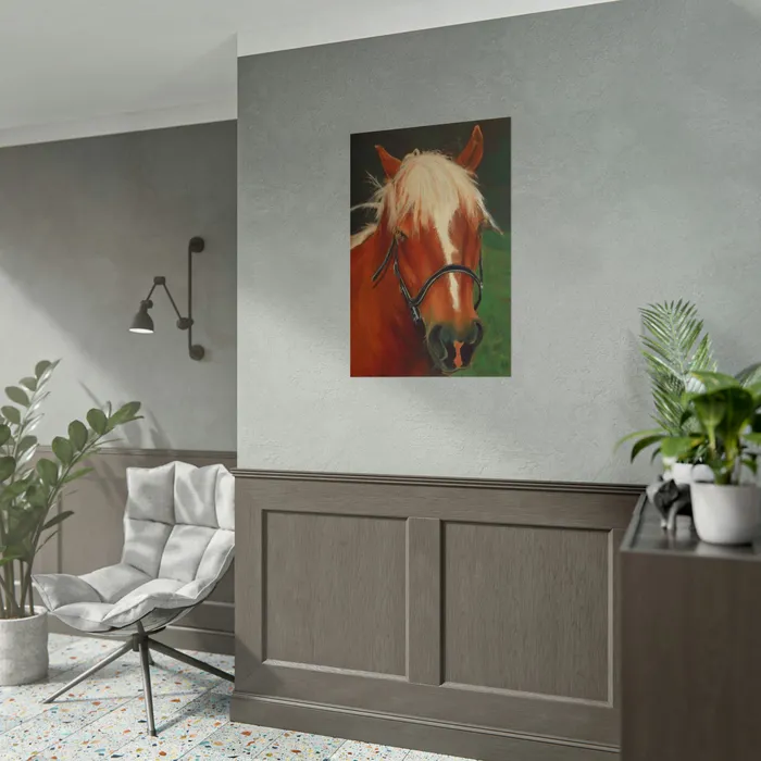 Earrings Portraits by NC Rolled Posters Brown Horse Art Poster