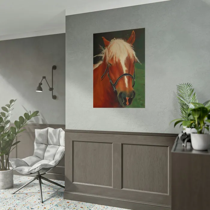 Earrings Portraits by NC Rolled Posters Brown Horse Art Poster