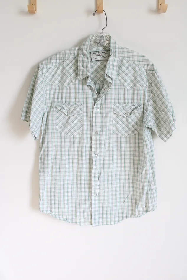 Earrings Rewire Clothing Green Plaid Short Sleeved Button Down Shirt L Rewire Earrings Rewire Clothing Green Plaid Short Sleeved Button Down Shirt L Rewire