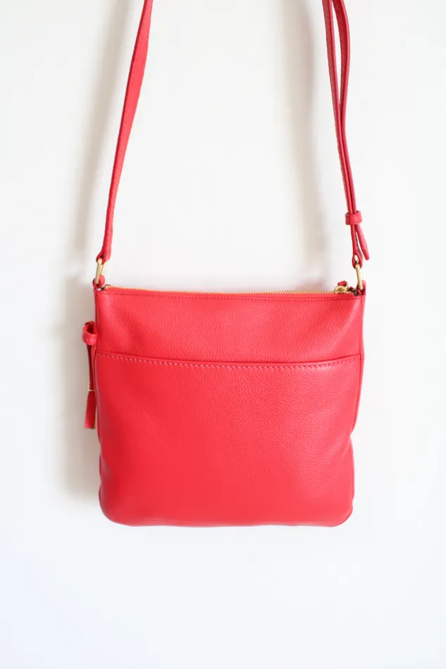 Earrings Vera Bradley NEW Vera Bradley Mallory Crossbody Canyon Sunset Red Leather Purse