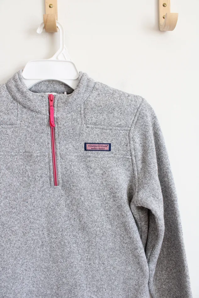 Earrings Vineyard Vines Vineyard Vines Gray Quarter Zip Sweatshirt Youth XL 16