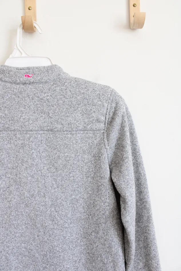 Earrings Vineyard Vines Vineyard Vines Gray Quarter Zip Sweatshirt Youth XL 16