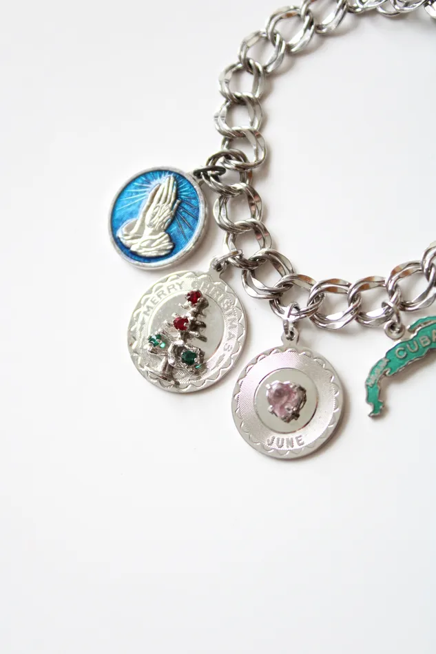 Elco Sterling Charm Silver Bracelet Jubilee Thrift Bracelets