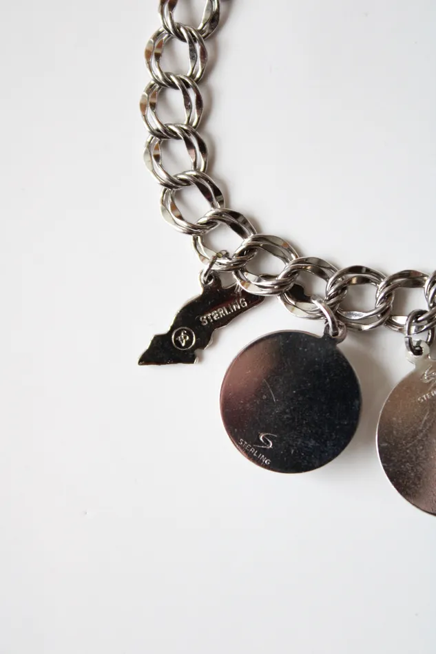 Elco Sterling Charm Silver Bracelet Jubilee Thrift Bracelets