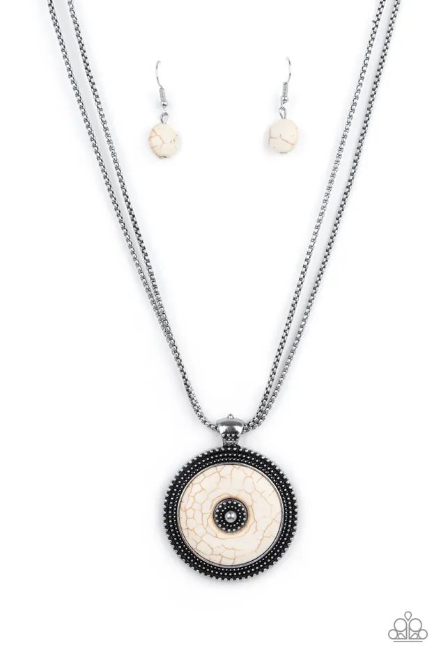 EPICENTER of Attention White Paparazzi Accessories Necklaces