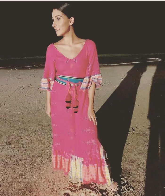 Erika Pea Earrings MARGARITA IKAT LONG DRESS