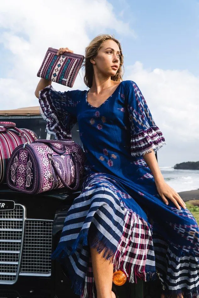 Erika Pea Earrings MARGARITA IKAT LONG DRESS