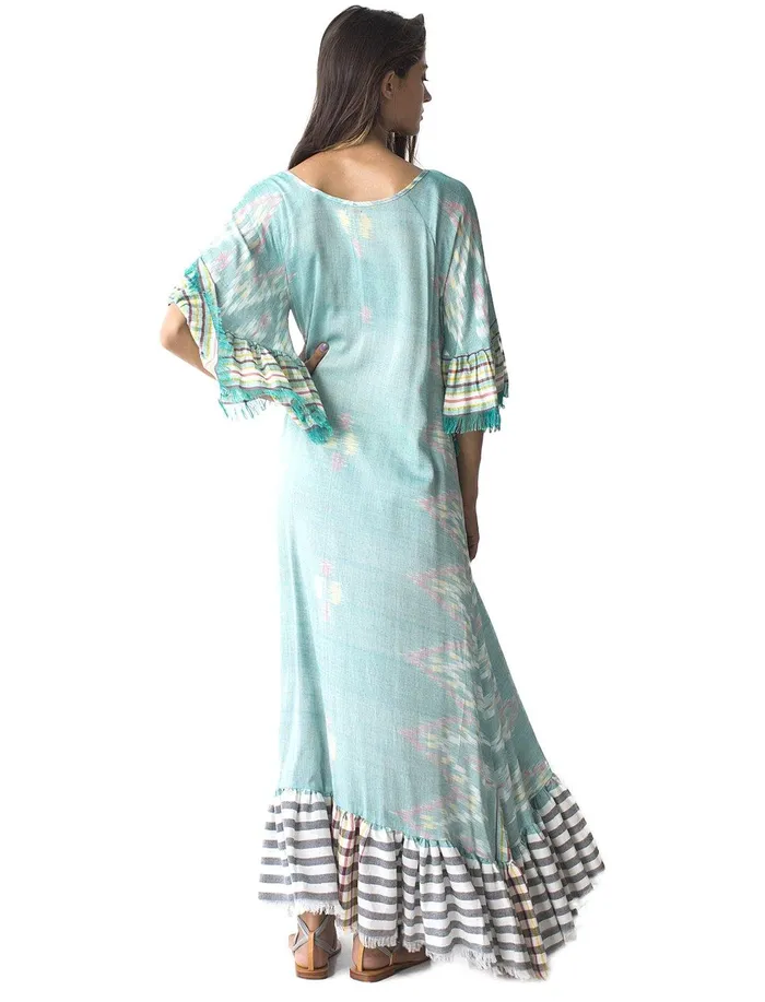 Erika Pea Earrings MARGARITA IKAT LONG DRESS