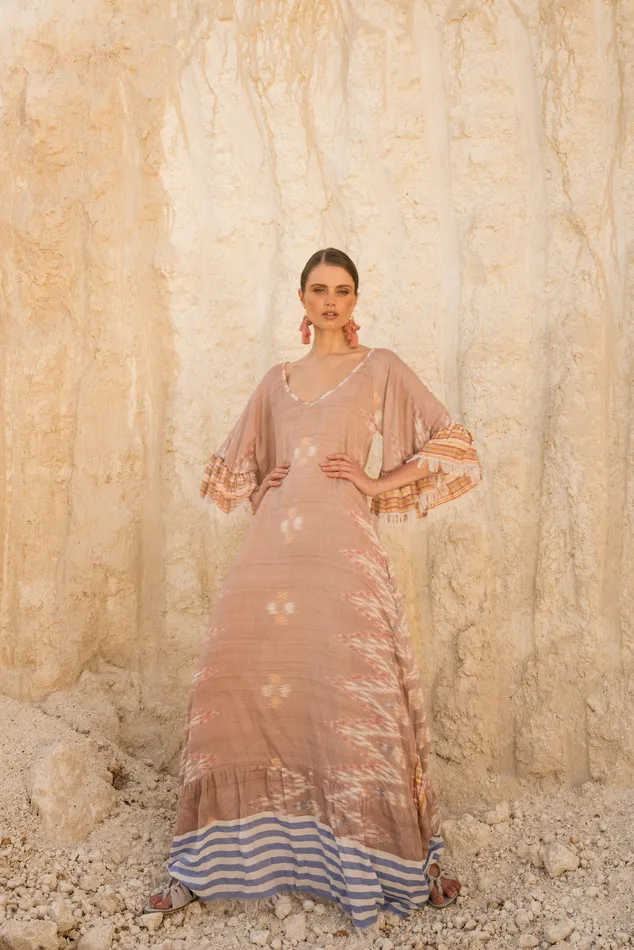 Erika Pea Earrings MARGARITA IKAT LONG DRESS