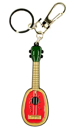 IMPULSESOUV Earrings Watermelon Ukulele Keychain 3