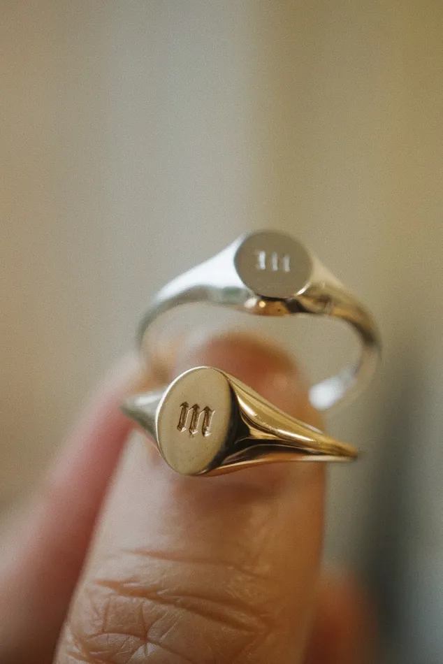 Initial Signet Ring madetoorder Foe Dear Rings