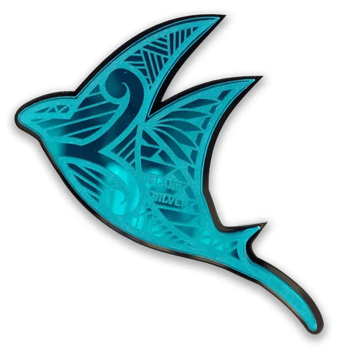 Island Silver Polynesian Stringray 3D Car Decal Teal on Black ISLANDSILVER Necklaces Island Silver Polynesian Stringray 3D Car Decal Teal on Black ISLANDSILVER Necklaces