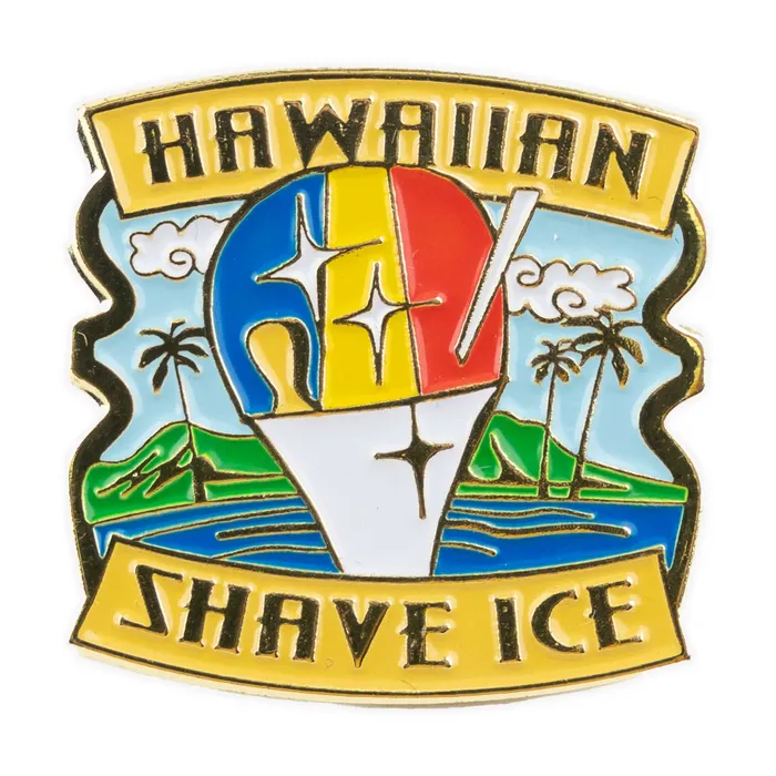 ISLANDERGRP Enameled Metal Hawaiian Shave Ice Souvenir Pin Earrings