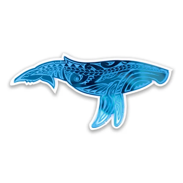 ISLANDSILVER Earrings Car Decal Humpback LBlueWht