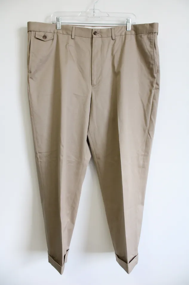 Lands End Earrings Lands end Traditional Fit Tan Dress Pant 42X26