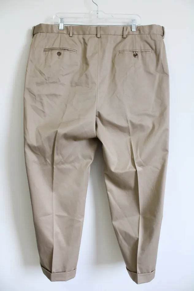 Lands End Earrings Lands end Traditional Fit Tan Dress Pant 42X26