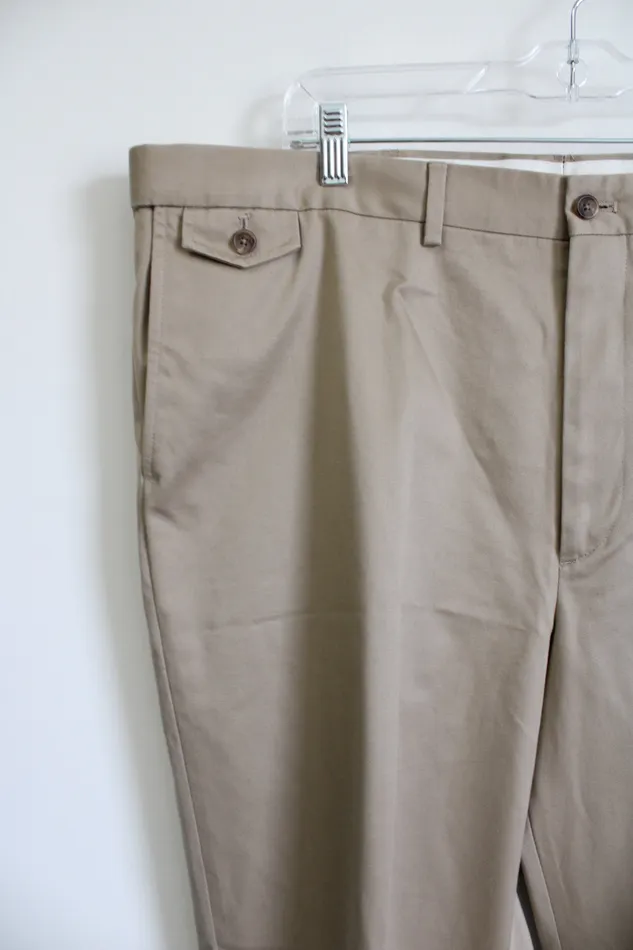Lands End Earrings Lands end Traditional Fit Tan Dress Pant 42X26