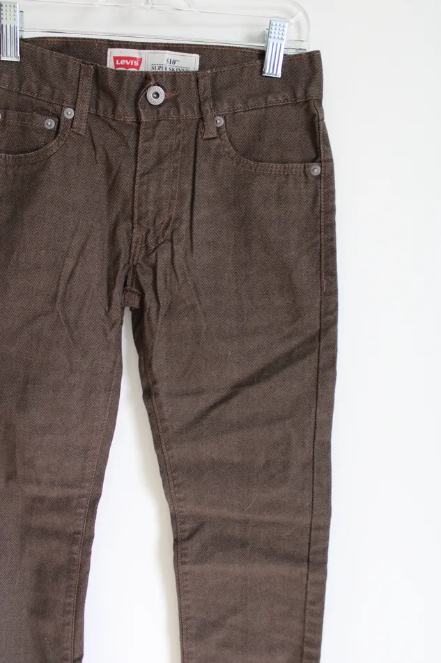 Levis Earrings Levis 510 Super Skinny Brown Herringbone Jean 10