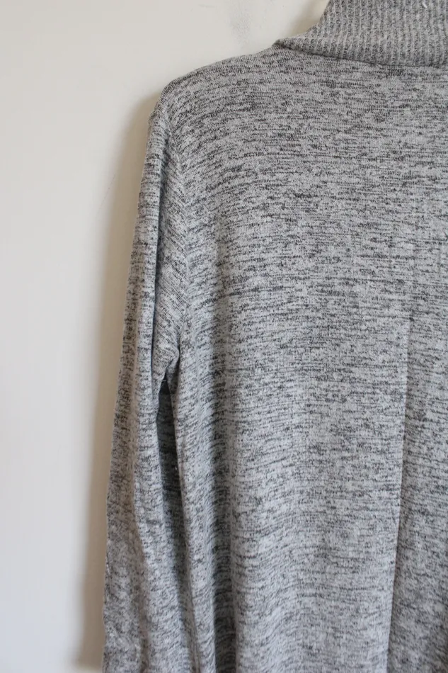 Lildy Rings Lildy Open Front Heathered Gray Cardigan LXL