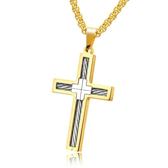 Lords Guidance Mens Christian Necklace br Wire Golden Necklaces