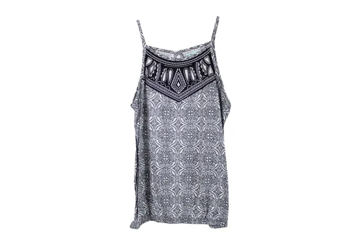 Maurices Maurices Gray Pattern Beaded Tank L Earrings