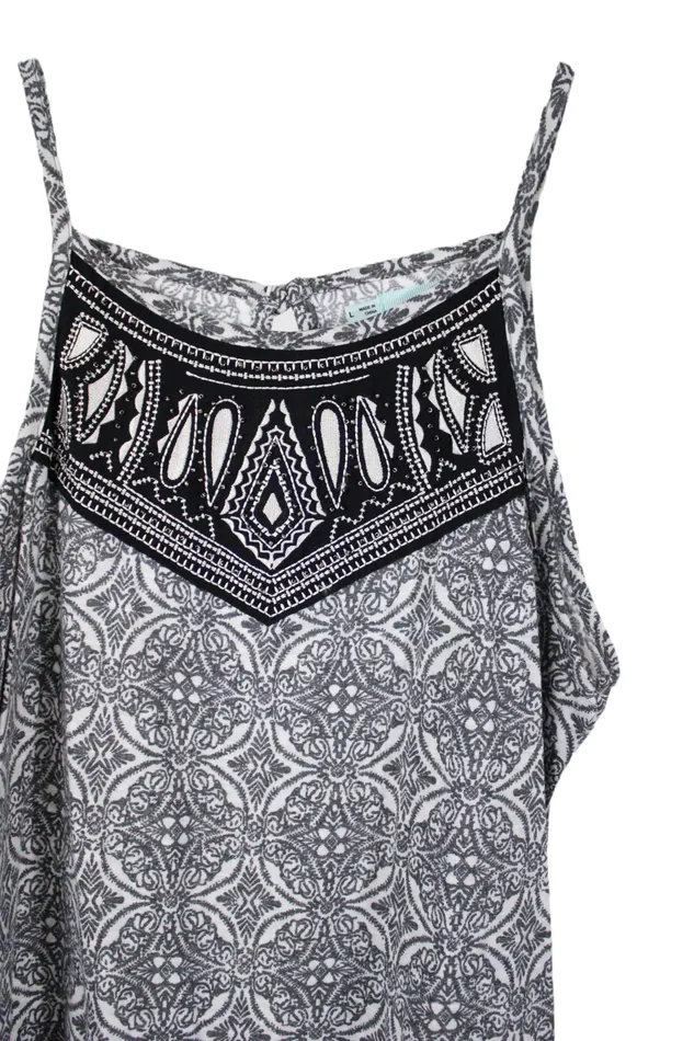 Maurices Maurices Gray Pattern Beaded Tank L Earrings