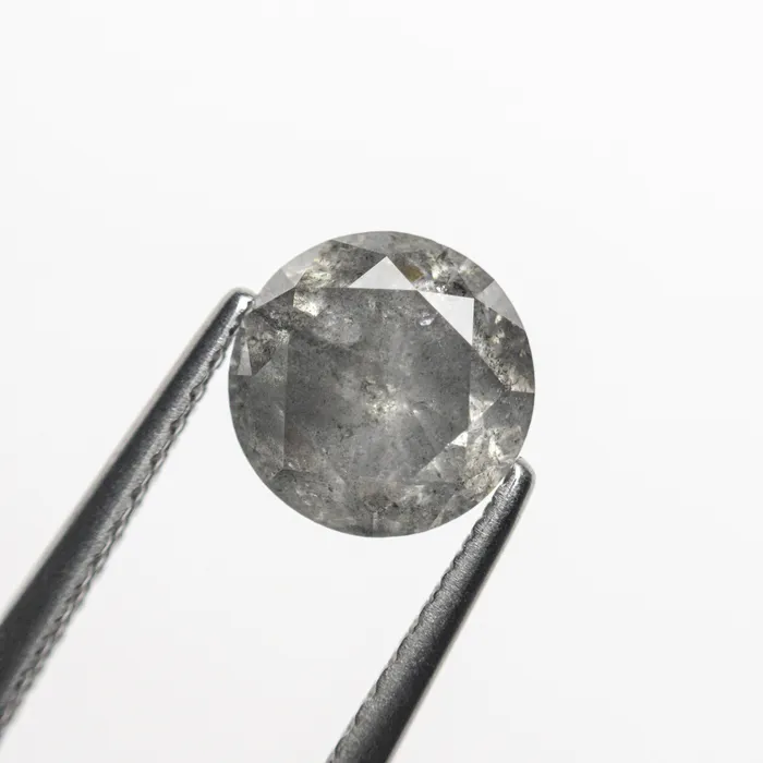 Misfit Diamonds Rings Grey Salt and Pepper Brilliant Diamond 140ct Round