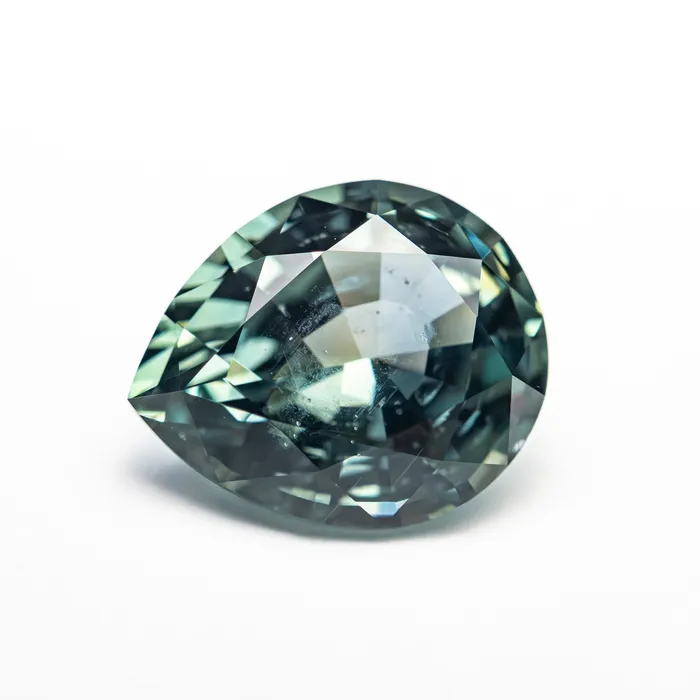 Misfit Gems BlueTeal Brilliant Sapphire 336ct Pear Rings