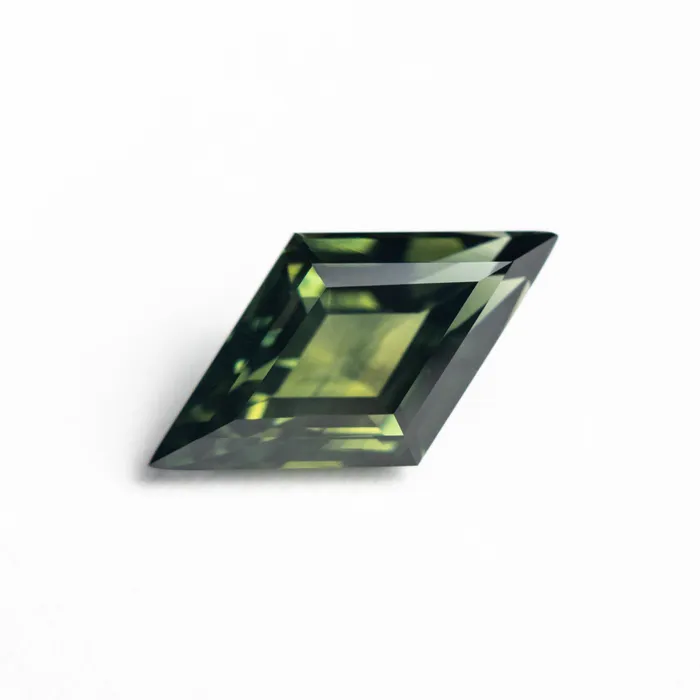 Misfit Gems Rings Green Step Cut Sapphire 251ct Lozenge