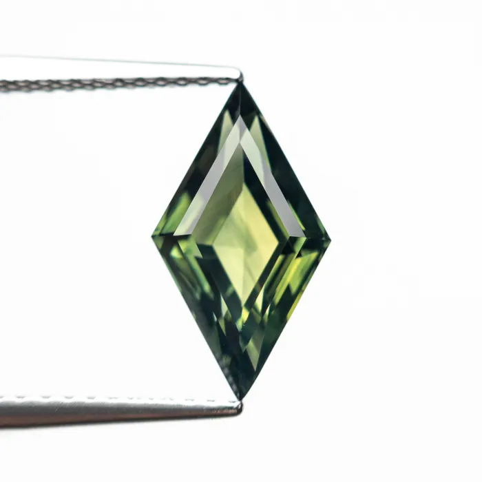 Misfit Gems Rings Green Step Cut Sapphire 251ct Lozenge
