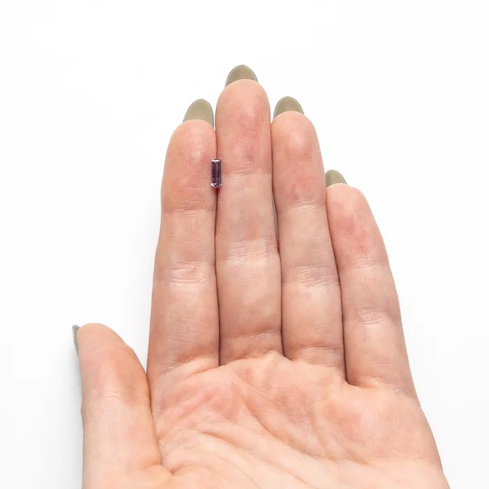 Misfit Gems Rings PurplePink Step Cut Sapphire 031ct Cut Corner Rectangle