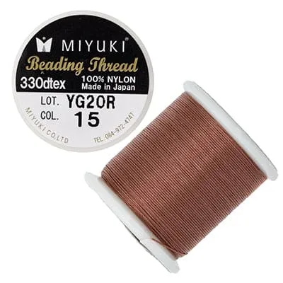Miyuki Beading Thread50 Meter SpoolColor 15 Nutmeg Peppy Beads Necklaces