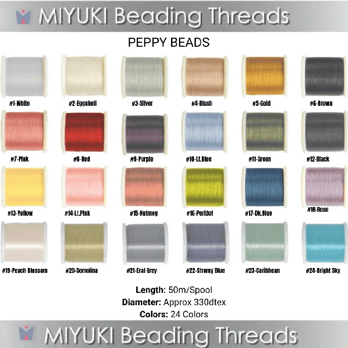 Miyuki Beading Thread50 Meter SpoolColor 15 Nutmeg Peppy Beads Necklaces Miyuki Beading Thread50 Meter SpoolColor 15 Nutmeg Peppy Beads Necklaces