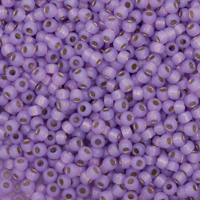 Miyuki Seed Beads 80 Dyed Lilac SL Alabaster 0574 Peppy Beads Earrings
